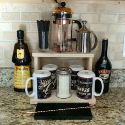 Counter Caddies™ - NATURAL - 12" STRAIGHT Shelf - Barista Theme 9 Counter Caddies™ - NATURAL - 12" STRAIGHT Shelf - Barista Theme -Endurance Sales coffee 12in natural web3
