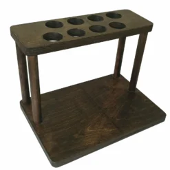 Counter Caddies™ - Walnut-Stained Straight Shelf - W/ K-Cup Holes - 12" Length