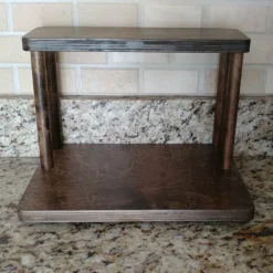 Counter Caddies™ - Walnut-Stained Straight Shelf - Barista - 12" Length -Endurance Sales coffee stained 12 web3