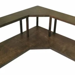 Counter Caddies™ - Walnut-Stained Corner Shelf - Barista Style - Available In Black And Natural Wood -Endurance Sales coffee stained corner pln web4