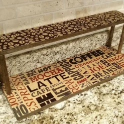 Counter Caddies™ - "BARISTA" Themed Artwork - Straight Shelf - 24" Length -Endurance Sales coffee straight 24 nohole web 800