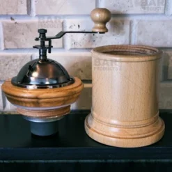 Coffee Mill - Beechwood -Endurance Sales cofmill bwood roll over bpc