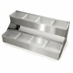 BarConic® Stainless Steel Double Decker Condiment Holder -Endurance Sales condiment holder double layer 800bpc 2