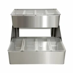 BarConic® Stainless Steel Double Decker Condiment Holder - 8 Pint -Endurance Sales condiment holder double layer 800bpc 2 1