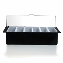 6-Pint Bar Condiment Holder With Angled Face & Ice Compartment -Endurance Sales contiment holder with large face opening