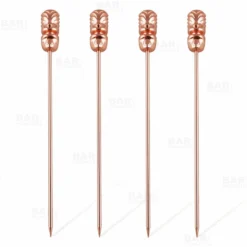 Copper Plated Tiki Cocktail Picks - 4 Pack