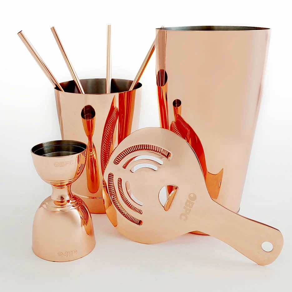 Olea™ 8 Piece Bar Set - Copper Plated 3 Olea™ 8 Piece Bar Set - Copper Plated