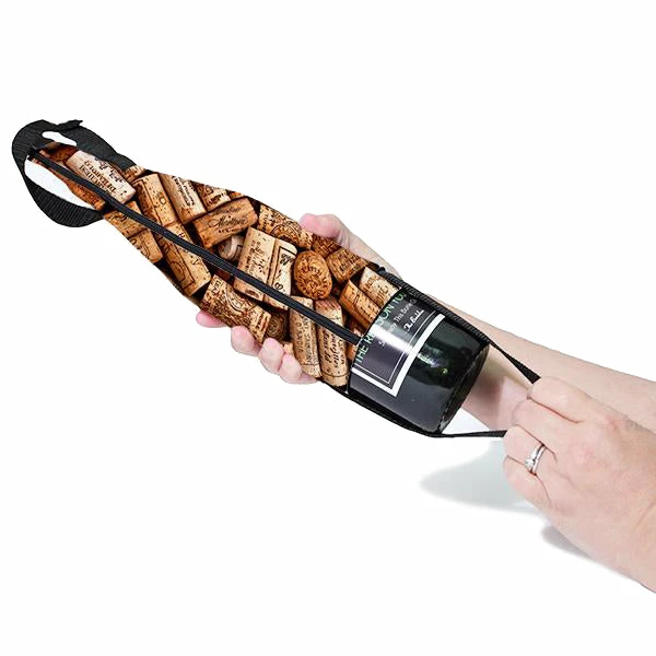ADD YOUR NAME - Wine Bottle Cooler With Strap - Cork Pattern 5 ADD YOUR NAME - Wine Bottle Cooler With Strap - Cork Pattern - Image 3