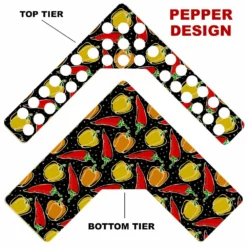 CHOOSE YOUR PATTERN - Counter Caddies™ - Corner Unit W/ K-Cup Holes -Endurance Sales corner caddy k pattern design peppers