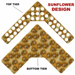 CHOOSE YOUR PATTERN - Counter Caddies™ - Corner Unit W/ K-Cup Holes -Endurance Sales corner caddy k pattern design sunflowers