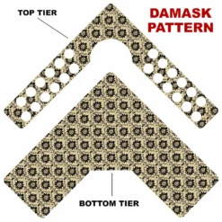 CHOOSE YOUR PATTERN - Counter Caddies™ - Corner Unit W/ K-Cup Holes And Trash Can Inset -Endurance Sales corner caddy kt pattern design damask