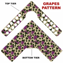 CHOOSE YOUR PATTERN - Counter Caddies™ - Corner Unit W/ K-Cup Holes And Trash Can Inset -Endurance Sales corner caddy kt pattern design grapes