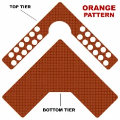 CHOOSE YOUR PATTERN - Counter Caddies™ - Corner Unit W/ K-Cup Holes And Trash Can Inset -Endurance Sales corner caddy kt pattern design orange