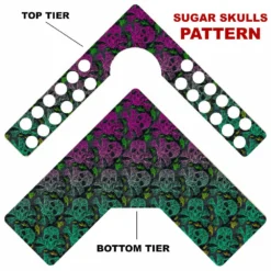 CHOOSE YOUR PATTERN - Counter Caddies™ - Corner Unit W/ K-Cup Holes And Trash Can Inset -Endurance Sales corner caddy kt pattern design sgr skls