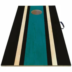CUSTOMIZABLE Cornhole Game Boards - Sports Themed - Several Team Color Options - 22" X 44" -Endurance Sales cornhole web blk blu wht1