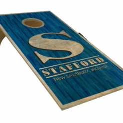 CUSTOMIZABLE Cornhole Game Boards - BLUE WOOD PLANKS - 22" X 44" -Endurance Sales cornhole web blue wood main