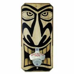 TIKI - Wall Mounted Wood Plaque Bottle Opener