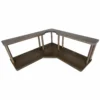 Counter Caddies™ - Walnut-Stained Corner Shelf - Barista Style W/ Trash Can Inset - Available In Black -Endurance Sales counter caddies corner trash stained empty whiteBG 1000x1000 1