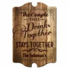 Custom Tavern Shaped Wood Bar Sign - Couple That Drinks Together 2 Custom Tavern Shaped Wood Bar Sign - Couple That Drinks Together -Endurance Sales couple that drinks together add your name frame sign