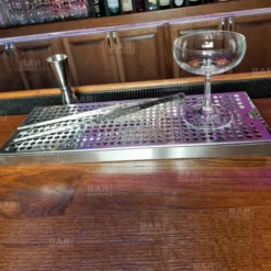 BarConic® Stainless Steel Drip Tray - Holes - 16" X 6" -Endurance Sales craft cocktail dip tray