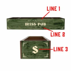 Custom Wooden Condiment Caddy - Irish Pub -Endurance Sales custom
