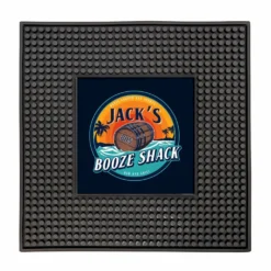 Custom Rubber Service Mat With Square Imprint Area - 12" X 12"