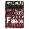 CUSTOMIZABLE Vintage Metal Bar Sign - 12" X 18" - Bar And Grill