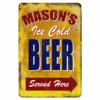 CUSTOMIZABLE Vintage Metal Bar Sign - 12" X 18" - Ice Cold Beer