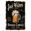 CUSTOMIZABLE Vintage Metal Bar Sign - 12" X 18" - Brewing Company (Black) -Endurance Sales custom metal bar sign vintage brewing 1