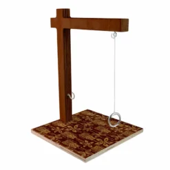Large Tabletop Ring Toss Game - Tiki Wood -Endurance Sales custom ring toss game stained tiki 1