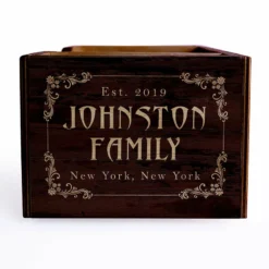 Customizable Wooden Bar Caddy - Speakeasy -Endurance Sales custom wood caddy speakeasy web side