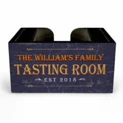 Customizable Wooden Bar Caddy - Tasting Room