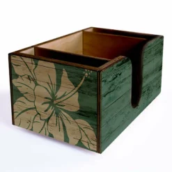 Customizable Wooden Bar Caddy - Tiki Bar -Endurance Sales custom wood caddy tiki web corner 1