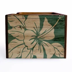 Customizable Wooden Bar Caddy - Tiki Bar -Endurance Sales custom wood caddy tiki web side 1