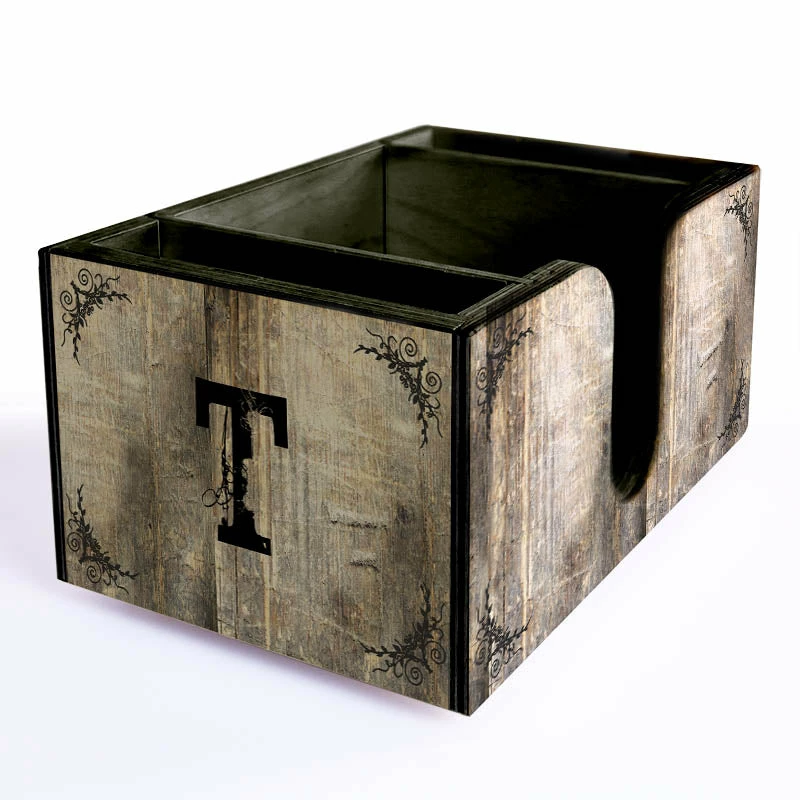 Customizable Wooden Bar Caddy - Rustic Tree 5 Customizable Wooden Bar Caddy - Rustic Tree - Image 3