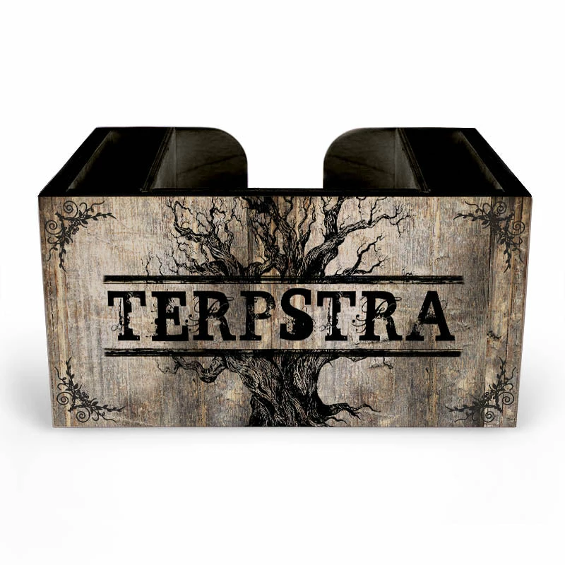 Customizable Wooden Bar Caddy - Rustic Tree 3 Customizable Wooden Bar Caddy - Rustic Tree
