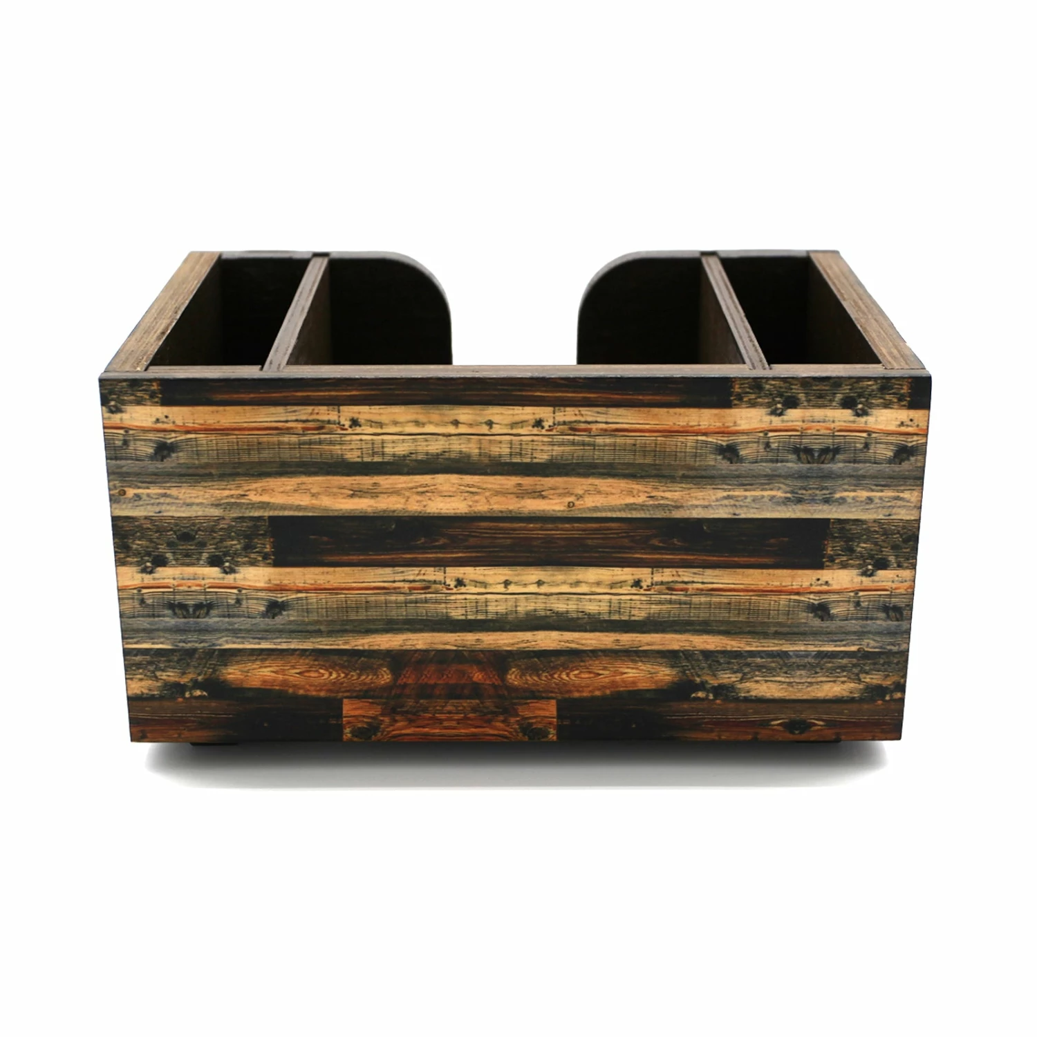 Wooden Bar Caddy - Rustic Wood Planks 3 Wooden Bar Caddy - Rustic Wood Planks