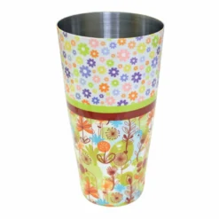 Cocktail Shaker Tin - Printed Designer Series - 28oz Weighted - Cute Floral -Endurance Sales cute floral 28ounce shaker tin 3 bp