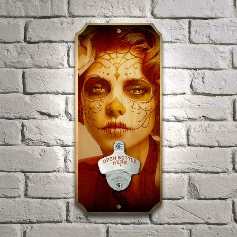 Vendimilla - Wood Plaque Wall Mounted Bottle Opener 4 Vendimilla - Wood Plaque Wall Mounted Bottle Opener - Image 2