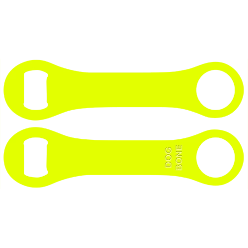 Kolorcoat™ Dog Bone Bottle Opener - Neon Yellow 3 Kolorcoat™ Dog Bone Bottle Opener - Neon Yellow
