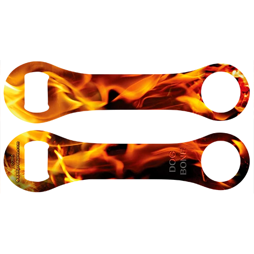 Kolorcoat™ Dog Bone Bottle Opener - Flames 3 Kolorcoat™ Dog Bone Bottle Opener - Flames