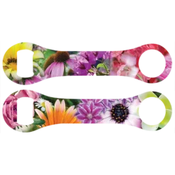 Kolorcoat™ Dog Bone Bottle Opener - Flowers
