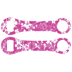 Kolorcoat™ Dog Bone Bottle Opener - Pink Flowers