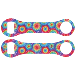 Kolorcoat™ Dog Bone Bottle Opener - Tie Dye Circles