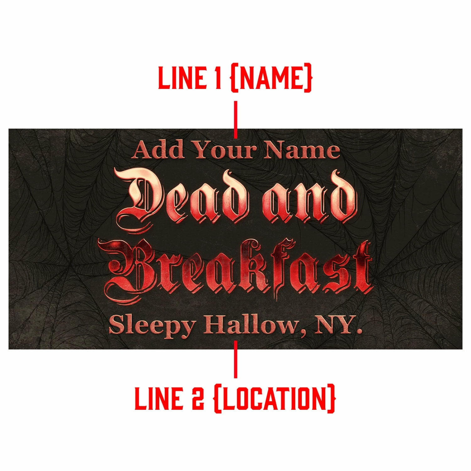 Customizable Large Vintage Wooden Bar Sign - Dead And Breakfast - 11 3/4" X 23 3/4" 5 Customizable Large Vintage Wooden Bar Sign - Dead And Breakfast - 11 3/4" X 23 3/4" - Image 3
