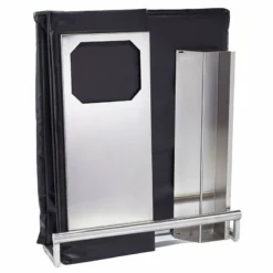 Stainless Steel Portable Bar With 3D Holographic Lighting And Integrated Ice Bin -Endurance Sales delux in storage mode with bags