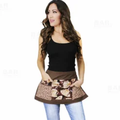 Designer Apron - Barista Patchwork Pattern - 5 Compartment 15 Designer Apron - Barista Patchwork Pattern - 5 Compartment -Endurance Sales designer coffee apron main image 2 bpc