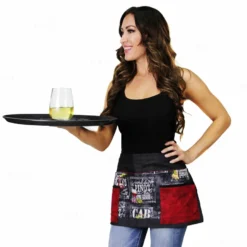 Designer Apron - Wine Patchwork Pattern - 5 Compartment 18 Designer Apron - Wine Patchwork Pattern - 5 Compartment -Endurance Sales designer wine apron main 2 bpc 1