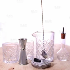 BarConic® Diamond Bar Kit W/13oz Mixing Glass Set -Endurance Sales diamond pattern mixing glass bar set 12oz 2