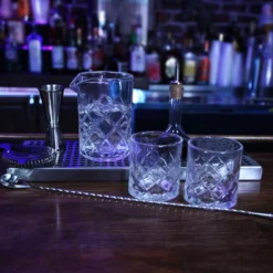 BarConic® Diamond Bar Kit W/13oz Mixing Glass Set -Endurance Sales diamond pattern mixing glass bar set 12oz 3